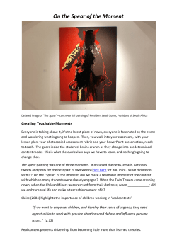 On the Spear of the Moment - Thinking Schools International