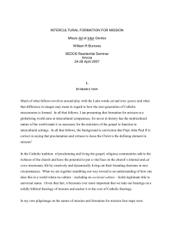 Intercultural Formation for Mission