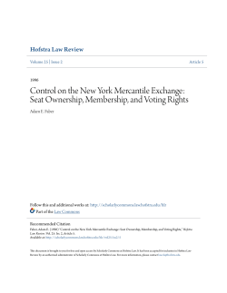 Control on the New York Mercantile Exchange