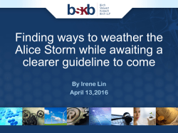 Finding ways to weather the Alice Storm while awaiting a clearer