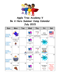 ATA V July 2015 camp calendar - Kids Depot Preschool Academies