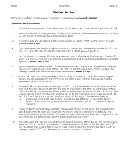 Speed and Velocity Problems