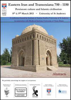 Abstracts - University of St Andrews