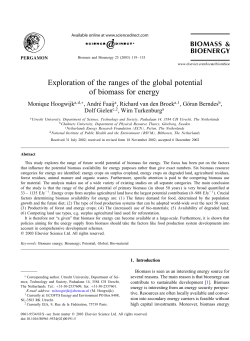 Exploration of the ranges of the global potential of biomass for energy