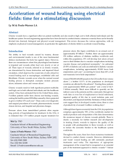 Acceleration of wound healing using electrical