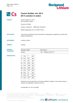 Cesium Sulfate, min. 99 % (50 % solution in water)
