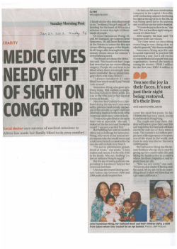 medic gives needy gift of sight-on congo trip