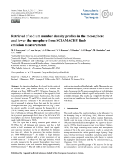 Retrieval of sodium number density profiles in the mesosphere and