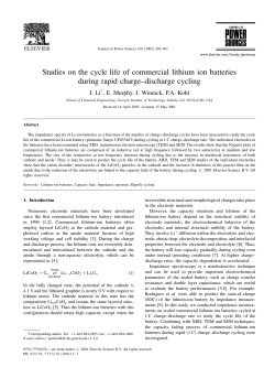Studies on the cycle life of commercial lithium ion