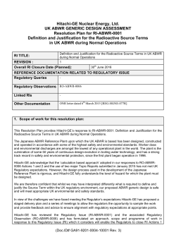 Definition and Justification for the Radioactive Source Terms in UK