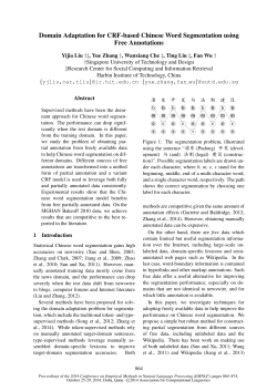 Domain Adaptation for CRF-based Chinese Word Segmentation