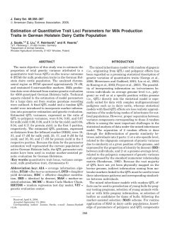 Estimation of Quantitative Trait Loci Parameters for Milk
