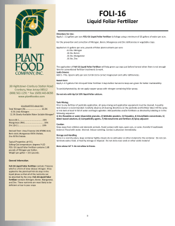 Sell Sheet - Plant Food Company