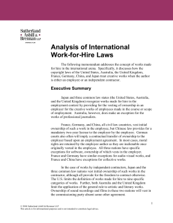 Analysis of International Work-for-Hire Laws