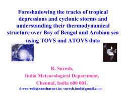 Foreshadowing the tracks of tropical depressions and cyclonic
