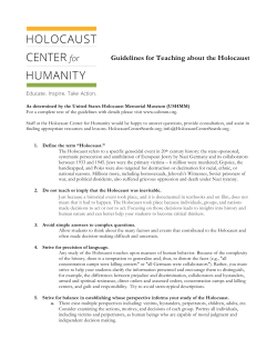 Guidelines for Teaching the Holocaust