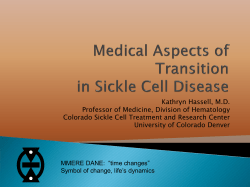 Medical Aspects of Transition in Sickle Cell Disease