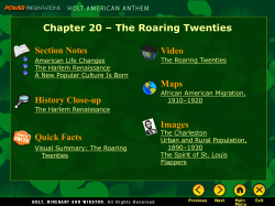 Chapter 20 &ndash; The Roaring Twenties