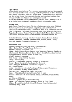 T-INA Darling is DJ and artist based in Berlin. From here she