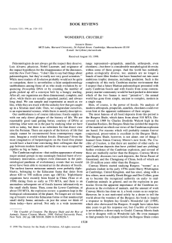 The Cambrian Explosion - Projects at Harvard