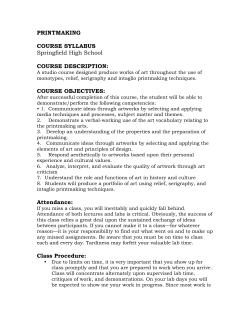 PRINTMAKINg syllabus
