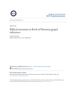 Biblical merismus in Book of Mormon gospel references