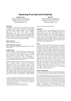 Exploring Four-ball and Creativity