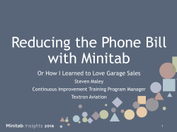 Reducing the Phone Bill with Minitab