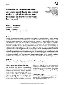 Interactions between riparian vegetation and fluvial processes within