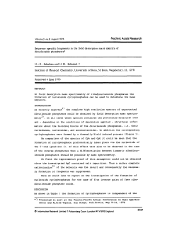 Sequence specific fragments in the field desorption mass spectra of