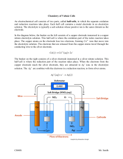 45 Voltaic Cells - Mr. Smith`s Website