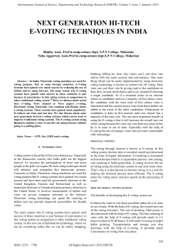 next generation hi-tech e-voting techniques in india