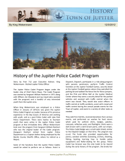 History of the Jupiter Police Cadet Program