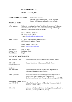 CURRICULUM VITAE BETUL AYSE SIN, MD CURRENT