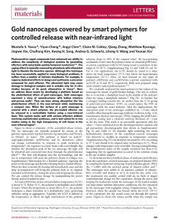 Gold nanocages covered by smart polymers for controlled release