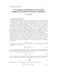 A G-equation formulation for large