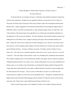 Country Bumpkin or Noble Peasant:Rusticity in Virgil`s Eclogue II