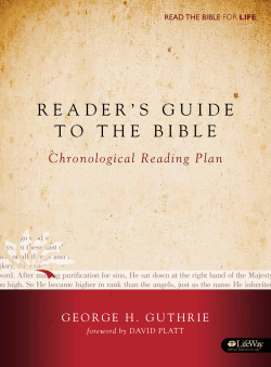 Reader`s Guide to the Bible: A Chronological Reading Plan