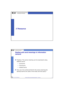 3 Thesaurus