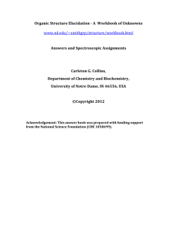 Organic Structure Elucidation -‐ A Workbook of Unknowns www.nd