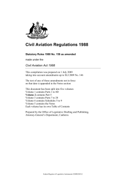 Civil Aviation Regulations 1988 - Federal Register of Legislation