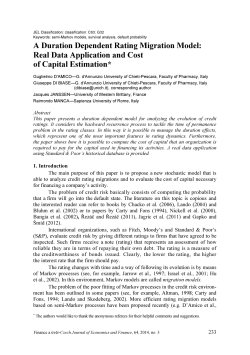 A Duration Dependent Rating Migration Model