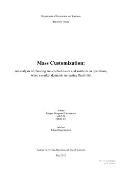 Mass Customization