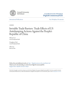 Invisible Trade Barriers: Trade Effects of US Antidumping Actions