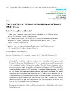 Numerical Study of the Simultaneous Oxidation of NO and SO2 by