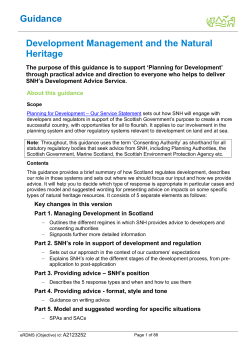 Guidance - Scottish Natural Heritage