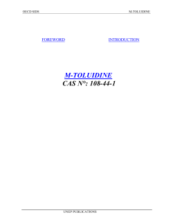 M-TOLUIDINE CAS N&deg;: 108-44-1