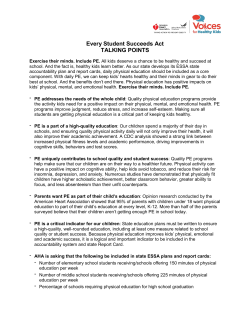 ESSA Talking Points - Voices for Healthy Kids