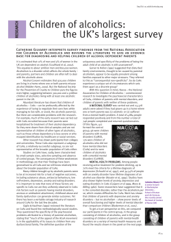 Children of alcoholics: the UK`s largest survey