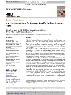 Current Applications for Prostate